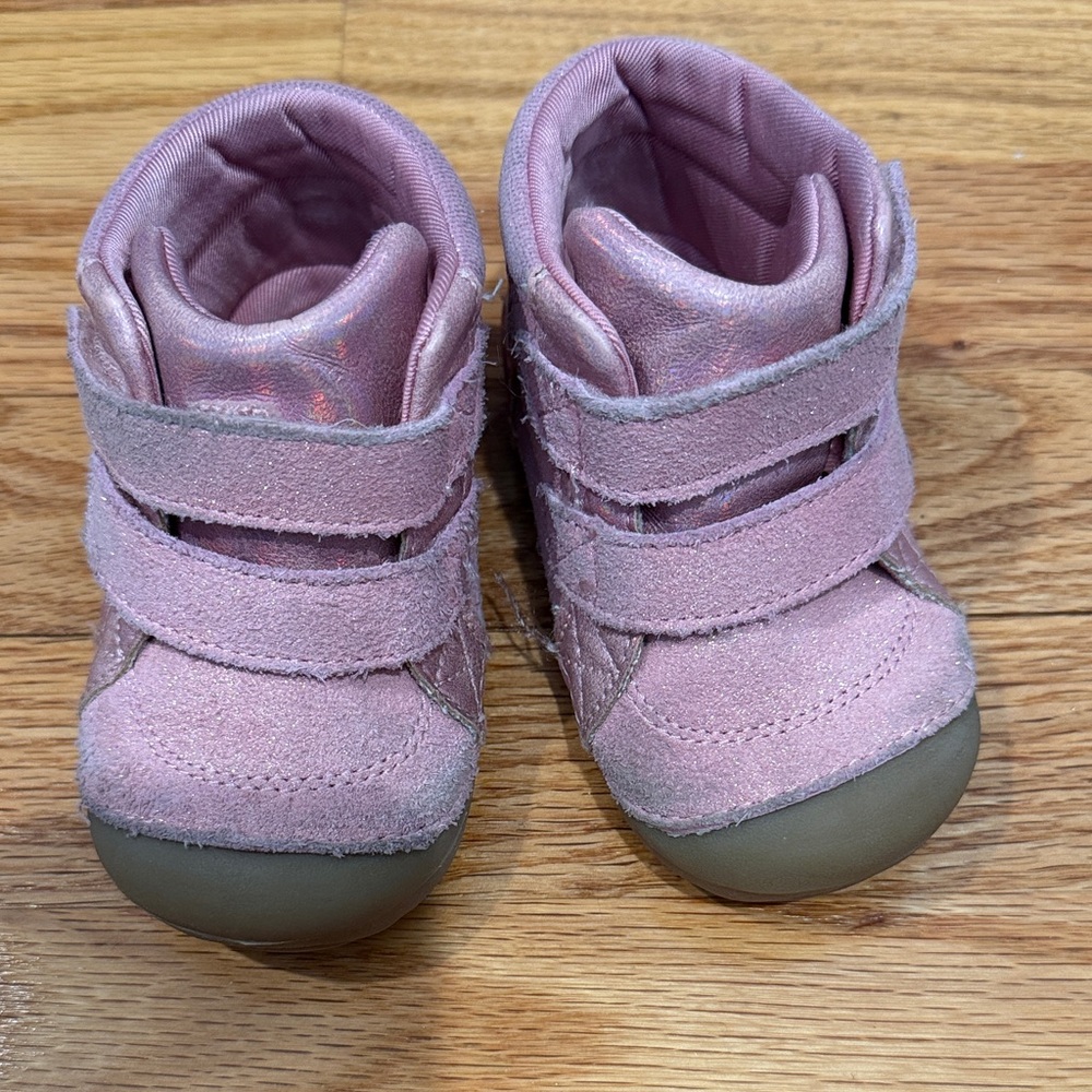 Stride Rite soft motion Pink Suede Hook-and-Loop Boots